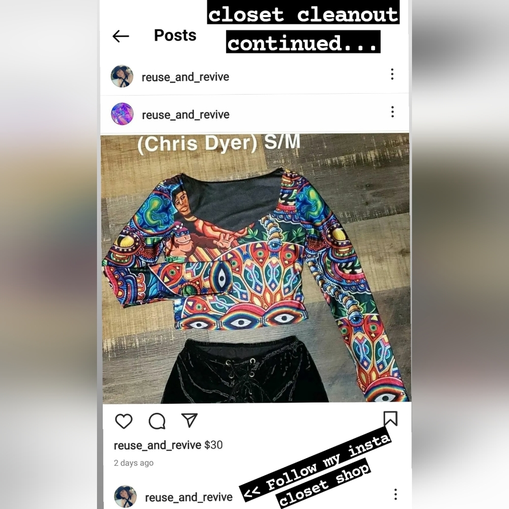 Chris dyer crop top s/m